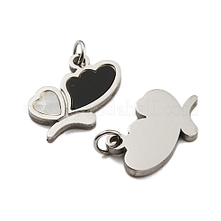 304 Stainless Steel Pendants&nbsp;STAS-O003-06P