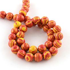 Dyed Synthetical Gemstone Round Bead Strands&nbsp;G-Q939-01A-M