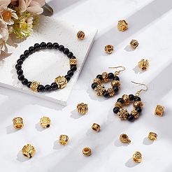 96Pcs 16 Styles Tibetan Style European Beads&nbsp;DIY-NB0012-43B