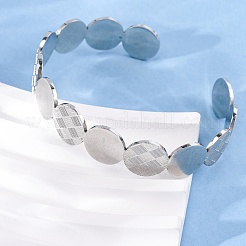 304 Stainless Steel Cuff Bangles&nbsp;BJEW-P355-01P