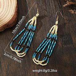Bohemian Handmade Glass Seed Beads Dangle Earrings&nbsp;CZ5309
