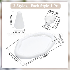 3Pcs 3 Style Gesso Jewelry Plate&nbsp;DJEW-WR0001-02