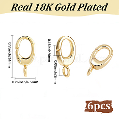 6Pcs Brass Spring Gate Rings&nbsp;KK-SC0007-19A