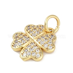 Rack Plating Brass Micro Pave Cubic Zirconia Pendants&nbsp;KK-H509-23G-03