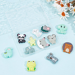 12Pcs 12 Styles Food Grade Eco-Friendly Silicone Focal Beads&nbsp;SIL-GO0001-25