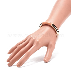 Acrylic Curved Tube Beaded Stretch Bracelet for Women&nbsp;BJEW-JB08438-01