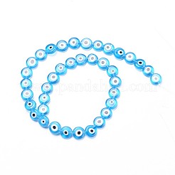 Handmade Evil Eye Lampwork Beads Strands&nbsp;LAMP-I019-01B
