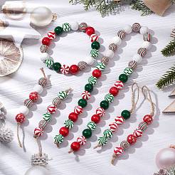Wood Beads Pendant Decoraiton&nbsp;HJEW-JM02270