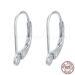 925 Sterling Silver Leverback Hoop Earrings&nbsp;STER-L054-52S