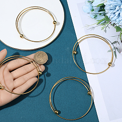 6Pcs 304 Stainless Steel Cuff Bangles Making&nbsp;MAK-BBC0001-21G
