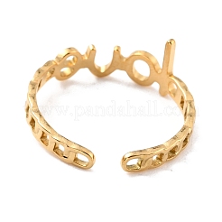 Ion Plating(IP) 304 Stainless Steel Finger Rings&nbsp;RJEW-L102-11G