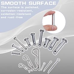 55Pcs 304 Stainless Steel Hitch Pin Clips & 90Pcs Open Latch & 39Pcs Connecting Rod Plug Bolt Pins&nbsp;STAS-AR0002-68