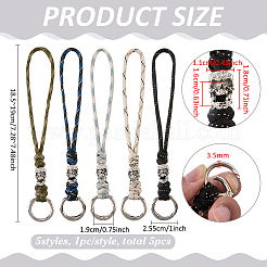 5Pcs Alloy Skull 7 Inner Cores Polyester & Spandex Cord Ropes Pendant Decorations&nbsp;HJEW-FG00042