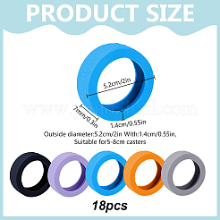 18Pcs Silicone Luggage Wheels Protectors Cover&nbsp;FIND-OC0013-86B