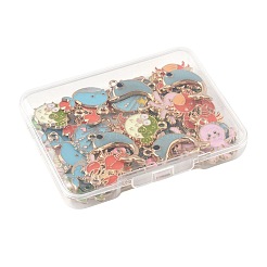 40Pcs 10 Styles Marine Animals Alloy Enamel Pendants&nbsp;ENAM-FS0003-31