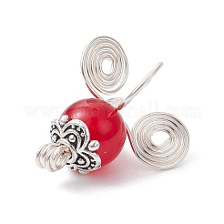 Imitation Jade Glass Bead Pendants&nbsp;PALLOY-JF02378-01