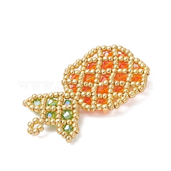 Glass Seed Beaded Pineapple Pendants&nbsp;PALLOY-MZ01109
