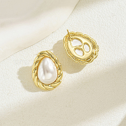 Fashionable French Style 201 Stainless Steel Stud Earrings&nbsp;YF2123-2