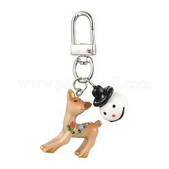 Christmas Theme Sika Deer Resin Pendants Decorations&nbsp;HJEW-JM04061