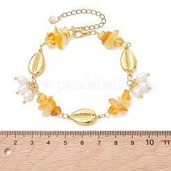 Natural Cultured Freshwater Pearl Beads Charm Bracelets&nbsp;BJEW-JB13767-02