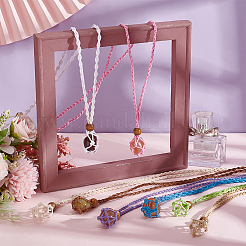 9Pcs 9 Colors Braided Cotton Thread Cords Macrame Pouch Necklace Making&nbsp;FIND-PH0010-47A