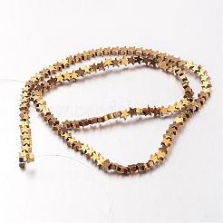 Electroplate Non-magnetic Synthetic Hematite Bead Strands&nbsp;G-F300-24C
