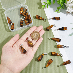 20Pcs Natural Tiger Eye Pendants&nbsp;G-UN0001-24