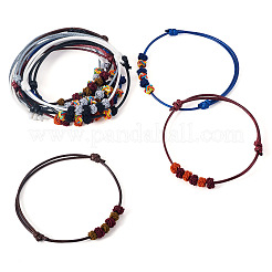 12Pcs 6 Colors Polyester Cord Braided Bracelets Women&nbsp;BJEW-TA0001-23