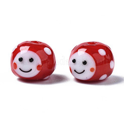 Handmade Bumpy Lampwork Beads Strands&nbsp;LAMP-Q031-009E