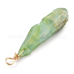 Electroplated Raw Rough Natural Quartz Crystal Copper Wire Wrapped Pendants&nbsp;PALLOY-JF02409-01