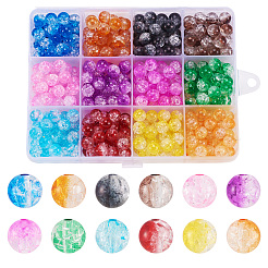 Two Tone Transparent Crackle Acrylic Beads&nbsp;CACR-TA0001-01