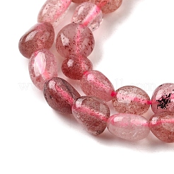 Natural Strawberry Quartz Nuggets Beads Strands&nbsp;G-J335-17