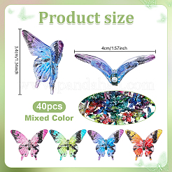 40Pcs Printed Opaque Acrylic Beads&nbsp;MACR-PH0002-16