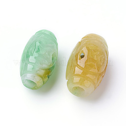 Natural Myanmar Jade/Burmese Jade European Beads&nbsp;G-E418-13