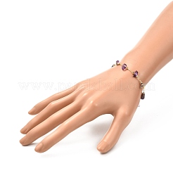 Natural Mixed Gemstone Chip Beaded Bracelet for Girl Women&nbsp;BJEW-JB06983