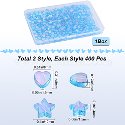 800Pcs 2 Styles Eco-Friendly Transparent Acrylic Beads&nbsp;TACR-SP0001-01D