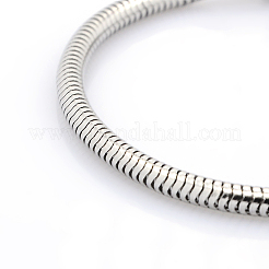Tarnish Resistant 304 Stainless Steel European Style Round Snake Chains Bracelets&nbsp;STAS-J015-02