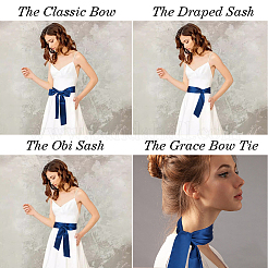 2Pcs 2 Colors Satin Cloth Ribbon Wrap Around Chain Belts&nbsp;AJEW-CP0009-47