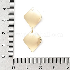 Brass Micro Pave Cubic Zirconia Earring Accessory Findings&nbsp;LS-KK-E791-04G