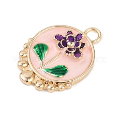 Brass Enamel Pendants&nbsp;KK-K351-48G-02