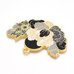 Rack Plating Alloy Enamel Big Pendants&nbsp;ENAM-N056-395A-G