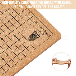 Square Cork Cotton Rope Knitting Board&nbsp;AJEW-WH20017-87A