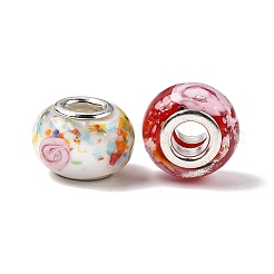 Rondelle Lampwork Large Hole European Beads&nbsp;LPDL-R003-02