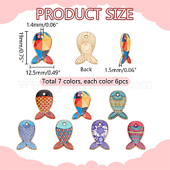 42Pcs 7 Colors Rack Plating Alloy Pendants&nbsp;FIND-PH0021-11