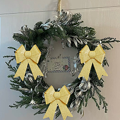 Christmas PVC Glitter Bowknot&nbsp;AJEW-SP0003-72A-02