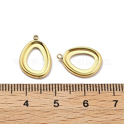 Ion Plating(IP) 304 Stainless Steel Pendant Cabochon Settings&nbsp;STAS-G347-12G