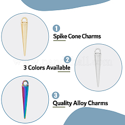 60Pcs 3 Colors Alloy Pendants&nbsp;PALLOY-DC0001-01-NR