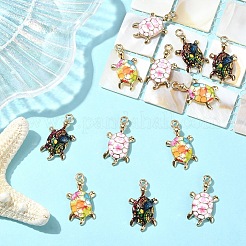 12Pcs 3 Colors Alloy Enamel Pendants&nbsp;ENAM-YW0005-80