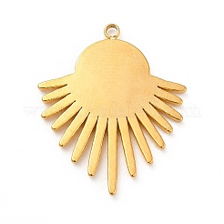 Ion Plating(IP) 304 Stainless Steel Pendant Cabochon Settings&nbsp;X-STAS-H172-13G