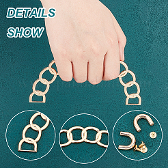 Alloy Chain Style Bag Handles&nbsp;FIND-WH0126-21KCG